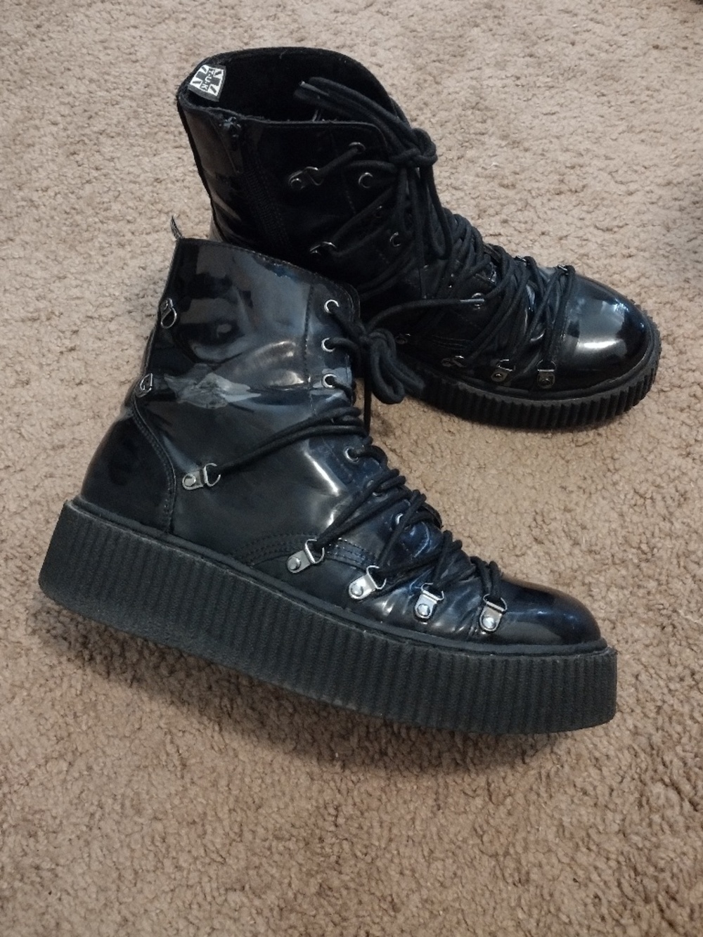 TUK Laced Up Creeper Boots - Picture 2 of 10